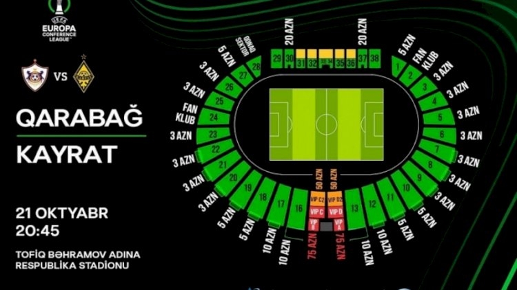 "Qarabağ"ın oyununa əlavə biletlər satışa çıxarılıb
