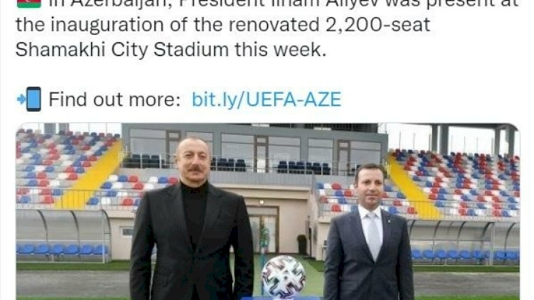 UEFA-nın saytı Şamaxıda stadionunun açılışından yazdı