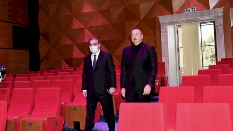 Dövlət başçısı Gəncə Dövlət Dram Teatrının yeni binasının açılışında iştirak etdi