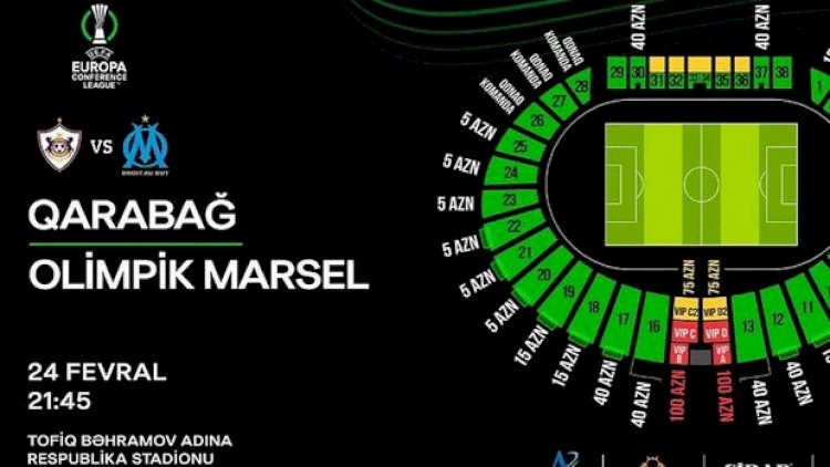 “Qarabağ”ın “Marsel”lə Bakıdakı oyununda ən ucuz bilet neçəyə olacaq?