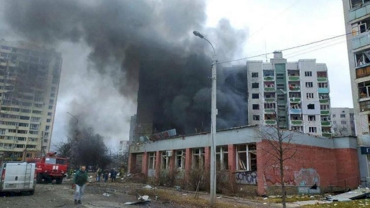 Ruslar Ukraynanın bu şəhərini bombaladılar: 47 nəfər öldü