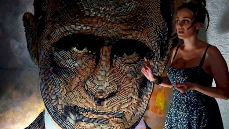 Putinin gilizlərdən hazırlanmış portreti gündəm oldu