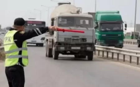 Yol polisi yük maşınlarının sürücülərinə müraciət etdi