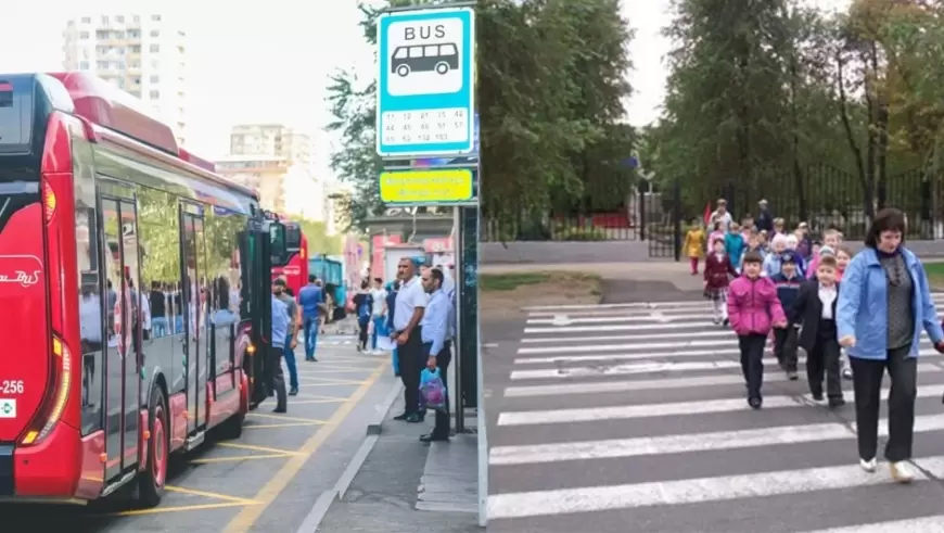 Piyada keçidinin xətləri silindi, avtobuslar da bir-birinə yol vermir: "Çox ciddi təhlükələr var" - AÇIQLAMA